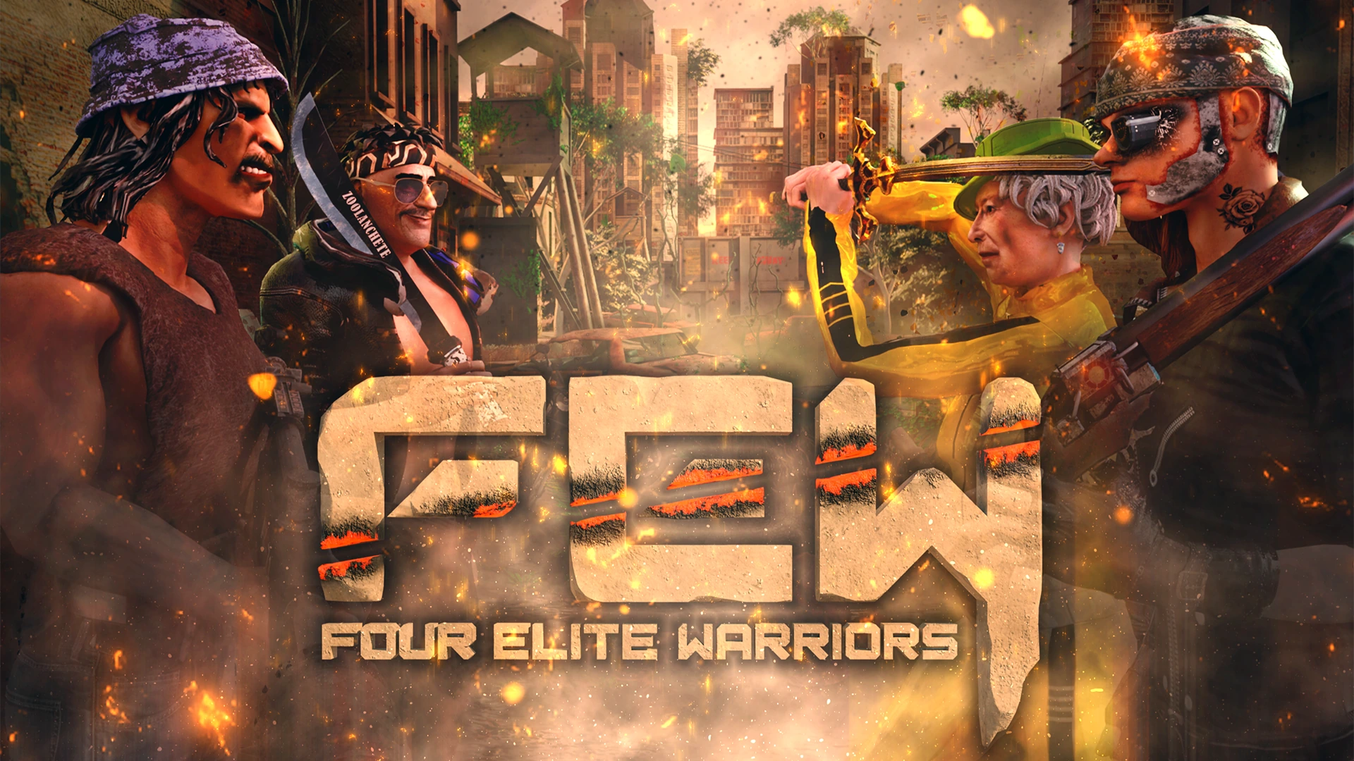 Four Elite Warriors